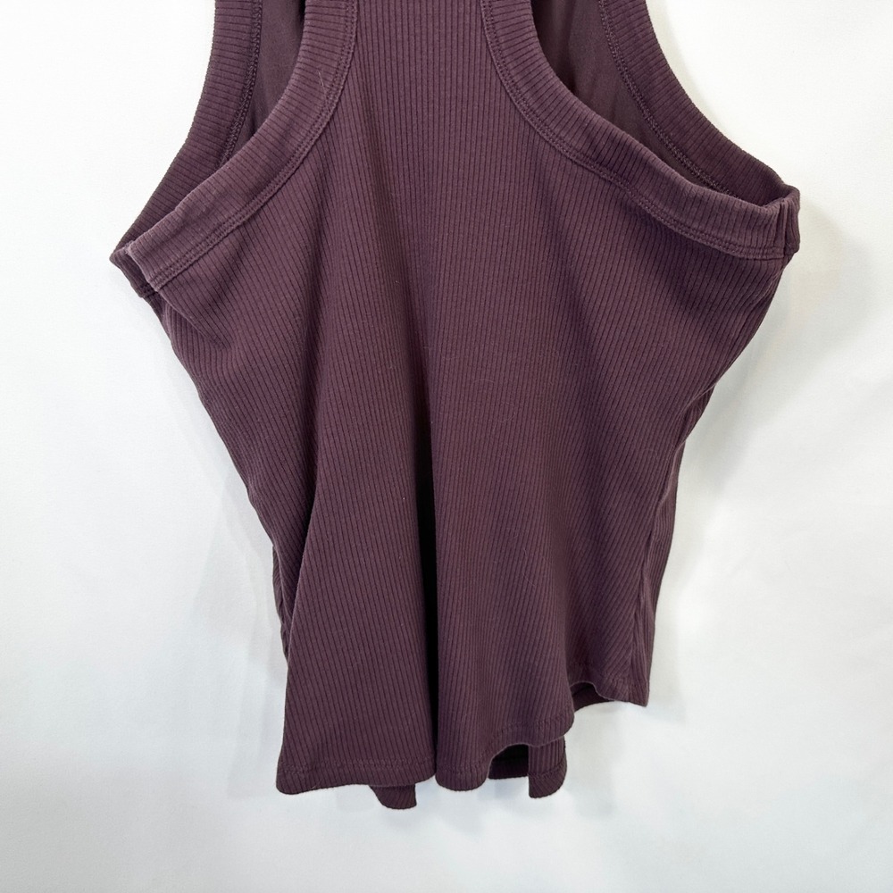 Fabletics Plus Size 1X XXL Tank Top Ribbed‎ Racerback Deep Plum Activewear 639 - Picture 6 of 8
